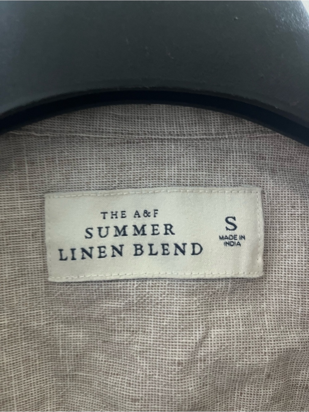Abercrombie & Fitch Summer Linen Blend Shirt - Light Taupe - Picture 3 of 4